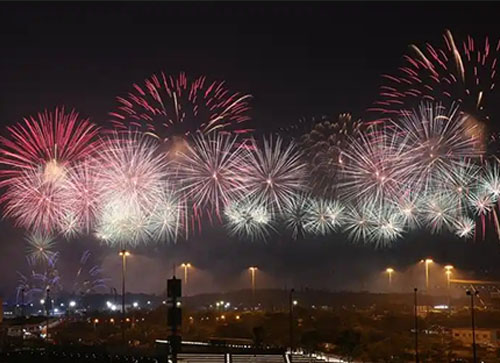 白玉县焰火晚会